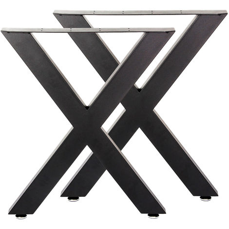 Base per tavolo 72x60 cm con gambe tavolo a forma di X colore nero