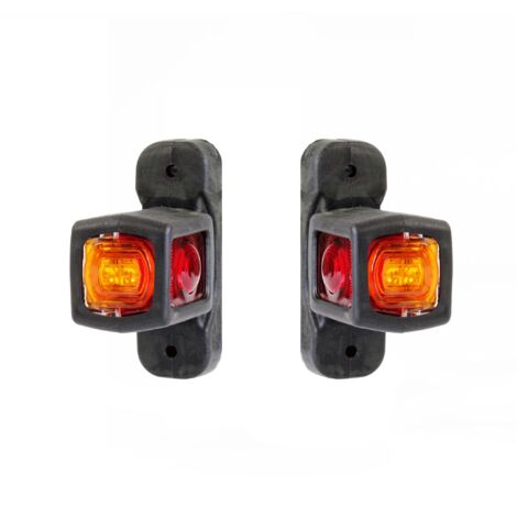 Wiltec 2x Luci di ingombro laterali 4 LED 12V Luci di posizione per rimorchi