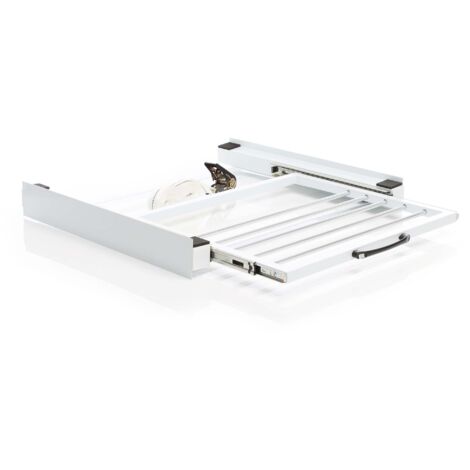 Wiltec Kit sovrapposizione lavatrice asciugatrice max 150 kg con ripiano a barre estraibile