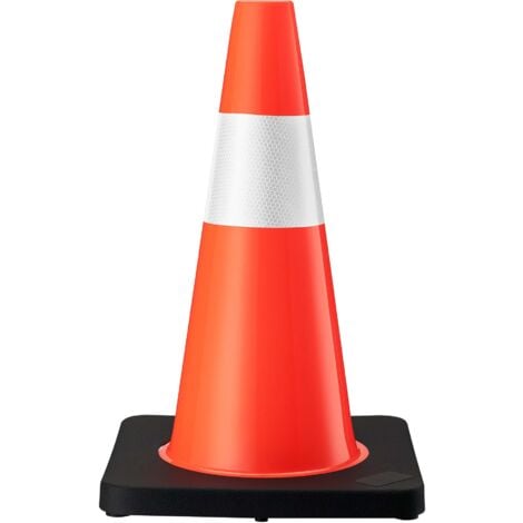 Cono Segnaletico Stradale - Altezza 53 Cm | Arancione Fluorescente Per Sicurezza