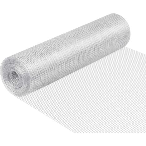 Wiltec Rete metallica per recinzione, voliere, gabbie, rete zincata 1,1 x 2,1 m, maglia quadrata da 6,3 mm, in acciaio zincato, resistente alle intemperie