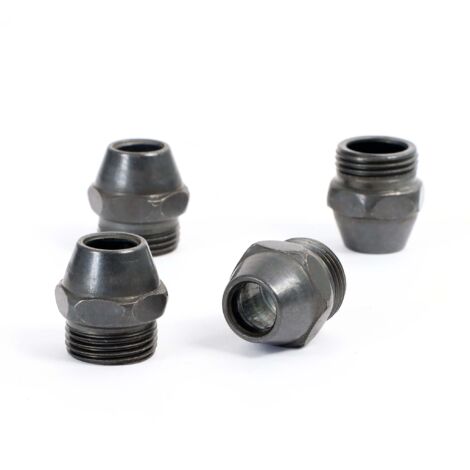 Wiltec Set di 4 ugelli di ricambio per intonacatrice a spruzzo, ugelli da 8 mm per macchina per intonaco da 6 bar con imbuto da 3,7 l (1/5)