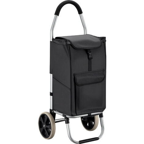 Wiltec Carretto a mano pieghevole, max 100 kg, tessuto impermeabile nero-blu, carrello