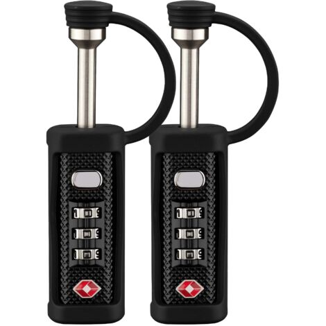 Wiltec 2 Lucchetti TSA A Combinazione 3 Cifre – Per Valigie, Custodie E Valigette – Certificati