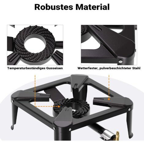 Kit Campeggio: 4 Bombole Gas Butano + Fornello Portatile Gardmax – BBQ E Picnic