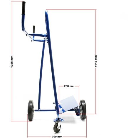 Fervi Carrello a 3 Vasche C650 portata 100kg con ruote