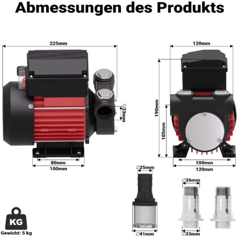 POMPA A MANO Per Pesci Auto Pompa Trasporto Carburante Tubo Carrello - Foto 6