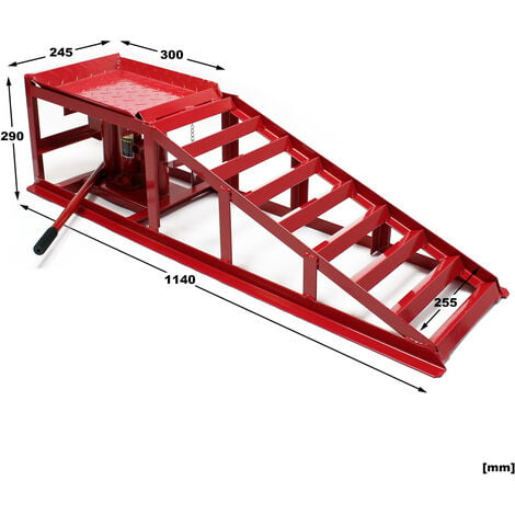 2x rampe di sollevamento con martinetto idraulico Max 2000 kg