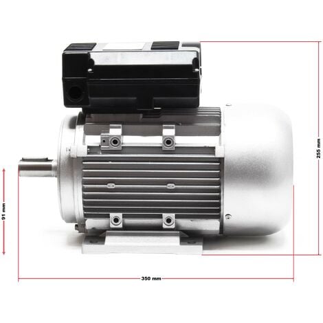 VidaXL Motore Elettrico Monofase Alluminio 1,5kW/2HP 2 Poli 2800 RPM