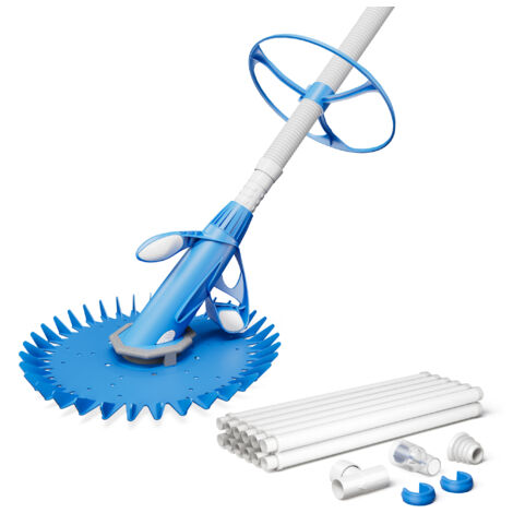 Wiltec Pulitore automatico per piscine incl.12 tubi Aspiratore per pulizia fondo piscina