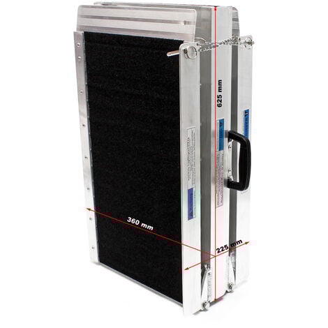 Rampa a valigia per sedia a rotelle, pieghevole mobile antiscivolo, in alluminio 122cm 270kg