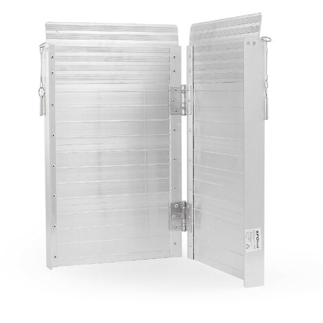 Rampa per sedie a rotelle, pieghevole e portatile, in alluminio 122cm max 270 kg