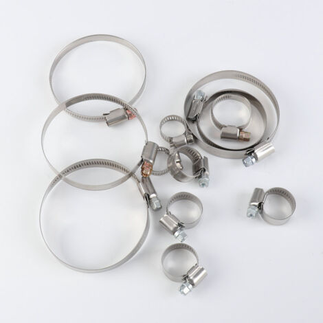 25 Fascette Stringitubo A Orecchio Singolo In Acciaio Inox, Morsetti
