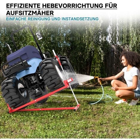 Wiltec Sollevatore per trattorino tagliaerba, quad, golf cart, 115x50x20cm, max 250 kg, max 35°