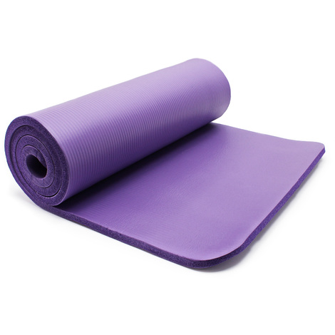 LUXTRI Tappetino per yoga pilates e fitness viola 180 x 60 x 1,5cm spesso e  antiscivolo