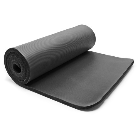 LUXTRI Tappetino per yoga pilates e fitness nero 190 x 100 x 1,5cm spesso e  antiscivolo