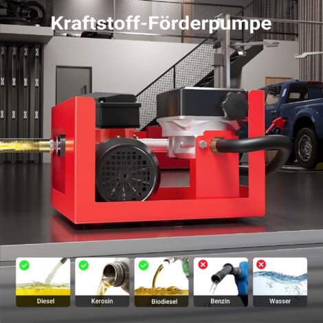 Pompa Autoadescante Per Trasferimento Carburante, Acqua E Olio - Giunto In Rame Con Funzione Anti-Riflusso - Tubo PVC Da 1,5m O 2,5m - 5