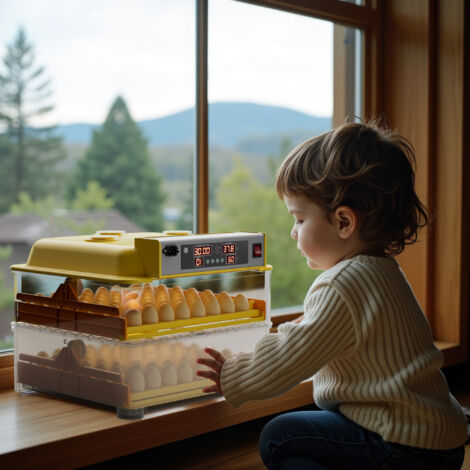 Incubatrice Automatica Per 48 Uova Wiltec - Controllo Temperatura E Umidità, Rotazione Automatica