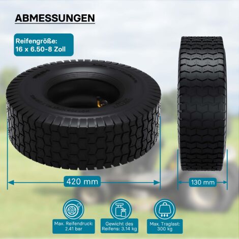 Pentax 16 85 Coppia Di Pneumatici Nuovi Per Tosaerba/Trattorino - 16X6.50-8 Con Cerchione (LUG) - R1 Super AG Gomme Trattorino Rm 166508lug - Foto 5