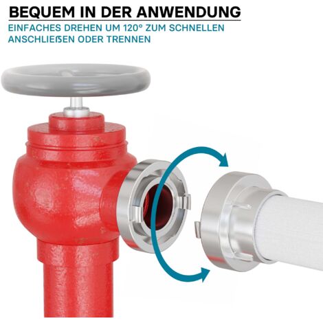 ST006 STORZ Aspirante Tipo C 52 In Alluminio - Raccordi STORZ In