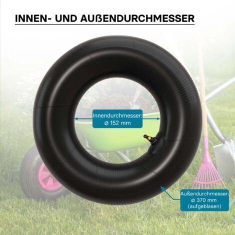 Set 2 Copertoni E 2 Camere D’aria Per Ruote Carriola 4.00 – 8 Valvola - Foto 3