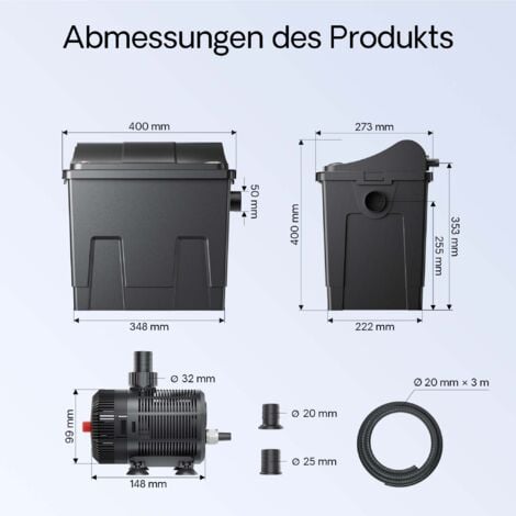 Spugna Filtrante Blu SunSun Per Filtro Laghetto CBF-200T/CBF-200U/CBF-200 - Foto 7