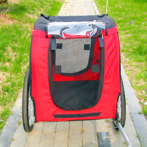 Rimorchio Per Cani Da Bici Wiltec - Con Zanzariera, Copertura Antipioggia E Gancio Sicuro
