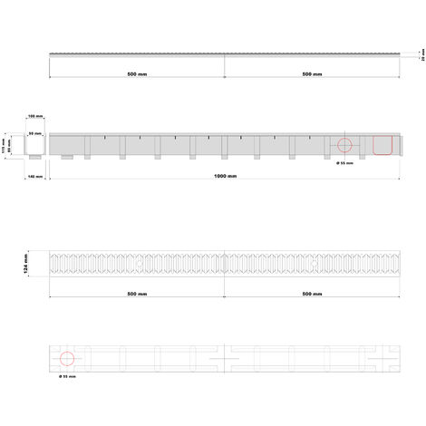 Canalina di scolo con griglia 3x1m 25t