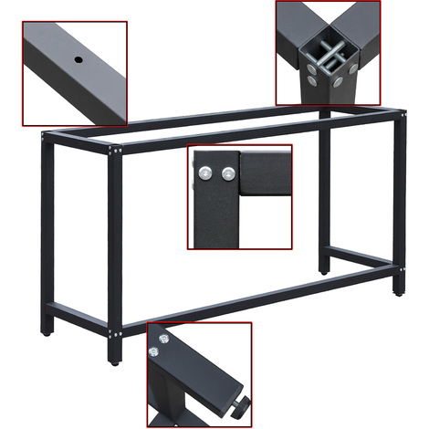 Telaio per banco da lavoro Struttura tavolo per attrezzi Base tavolo 50x125x80cm