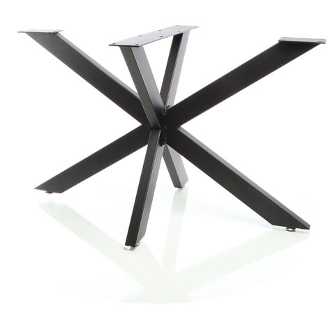 Telaio tavolo a gambe incrociate in acciaio 43x58x98 cm nero struttura tavolo a ragno