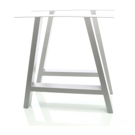 Set 2 gambe per tavolo a forma di A 70x72 cm stile industriale grigio