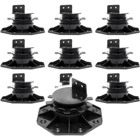 XPOtool Set 10 supporti per pavimenti galleggianti, Altezza regolabile 33-64mm Max 2700 kg, Piedini Decking