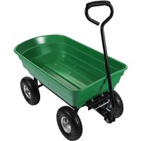 Wiltec Carrello da giardino ribaltabile, capacità 75 l, portata max 240 kg, Carretto a mano Carriola