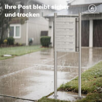 Cassetta Postale Condominiale 5 Posti Wiltec - Autoportante, Antracite, 513x270x1500mm (Acciaio Zincato) - Foto 4