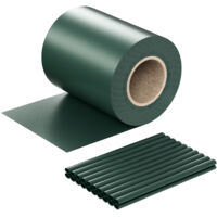 Wiltec Strisce Frangivista in PVC 35mx19 cm verde 450g/m² con 20 clip Frangivento da recinzione