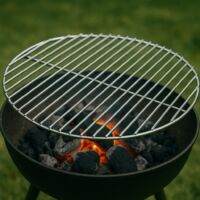 Griglia Rotonda In Acciaio Inox 304 Per Barbecue, Raffreddamento E Cottura, Diametro 20 Cm, Antiaderente Per Pesce E Carne - 2