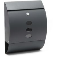 Cassetta Postale Da Parete SONGMICS Nero - Con Serratura, Finestrelle E Targhetta, 25.5x11.5x39.5cm - Foto 10