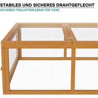 Conigliera XXL Con Recinto Esterno - Per Conigli, Lepri E Piccoli Animali, Compensato E Pino