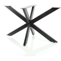 Telaio tavolo a gambe incrociate in acciaio 43x58x98 cm nero struttura tavolo a ragno