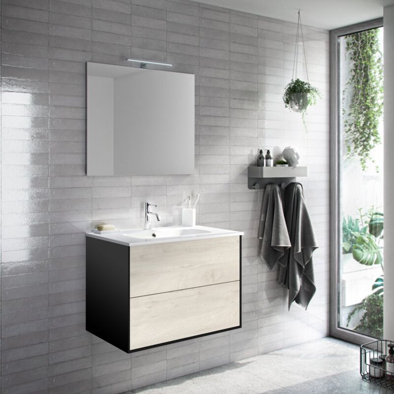 Pensile Sospeso Per Bagno shelf Rovere, 30x24x150 Cm in vendita