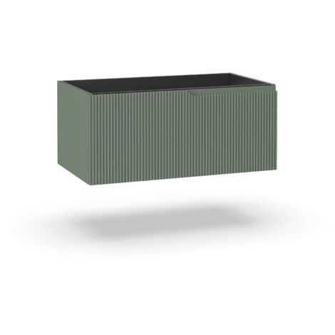 Base portalavabo 1 cestone ZIP verde salvia