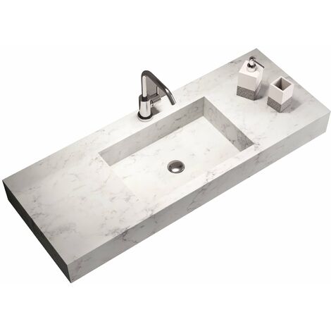Top vasca integrata 120 YOKA carrara