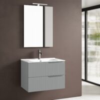 Composizione 4 pezzi ZIP grigio opaco