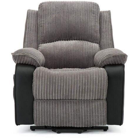 Postana Electric Rise Armchair in Jumbo Cord Fabric Recliner Lift