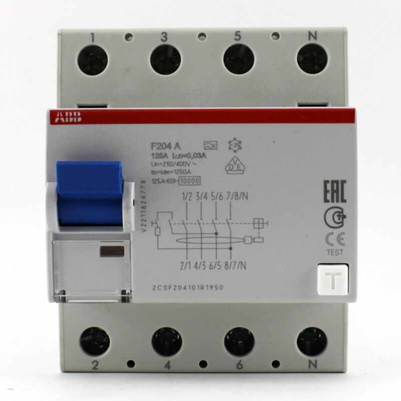 Differenziale puro classe a 0,03a 4 moduli 125a abb