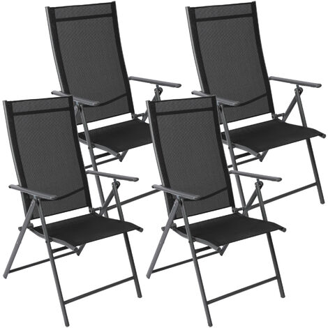 Albatros Gartenstühle 4er Set Aruba – Gartenstühle Klappbar mit robustem Metallgestell und hoher Belastbarkeit – bequeme Klappstühle auch als Terrassenstühle oder Balkonstühle (1/5)