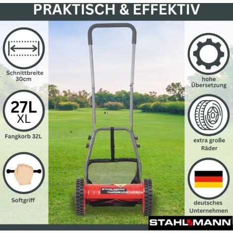 STAHLMANN Spindelmäher RoyalCut Rasenmäher mit 30 cm Schnittbreite