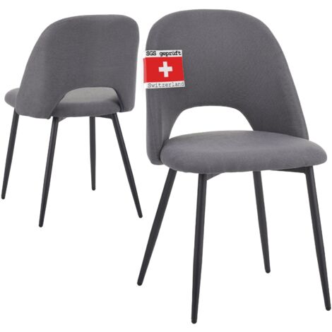 Albatros Esszimmerstühle mit Stoff-Bezug 2er Set SILVI, Grau Beige - Stilvolles Vintage Design, Stoff-Bezug, SGS geprüfter Polsterstuhl - Moderner Küchenstuhl, Stuhl Esszimmer oder Esstisch Stuhl (1/5)