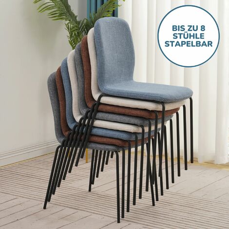 Albatros Esszimmerstühle 4er Set ENNA, schwarz stapelbar, bequemer