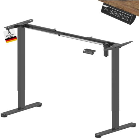 ALBATROS UP30 Gestell für Schreibtisch Höhenverstellbar Elektrisch mit Motor, schwarz - Stufenlos Höhenverstellbares Schreibtischgestell / Tischgestell, Farbe:Schwarz